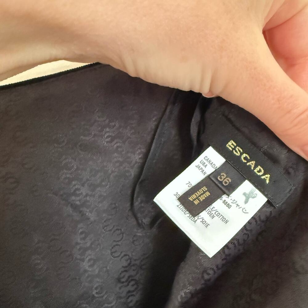 Escada Black Velvet Pencil Skirt - Picture 4 of 6